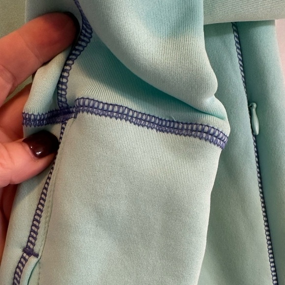 Avalanche Active Full Zip Hoodie Jacket Athletic Mint Green Stitch Trim - Picture 3 of 8